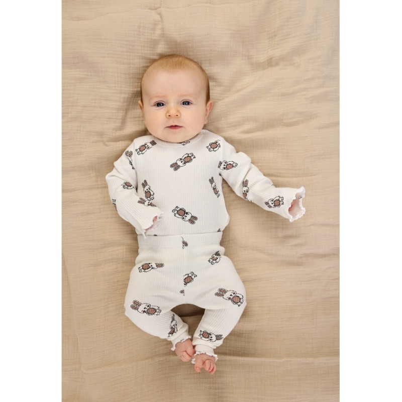 THE NEW Pippa Rib Leggings Cloud Dancer - Afbeelding 4