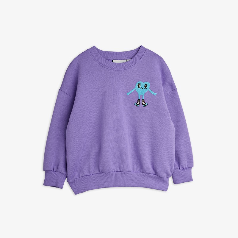 Mini Rodini Heart in shoes sweatshirt purple - Afbeelding 2