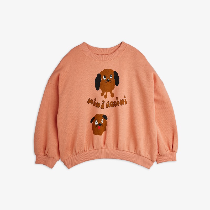 Mini Rodini Doggies sweatshirt pink - Afbeelding 2