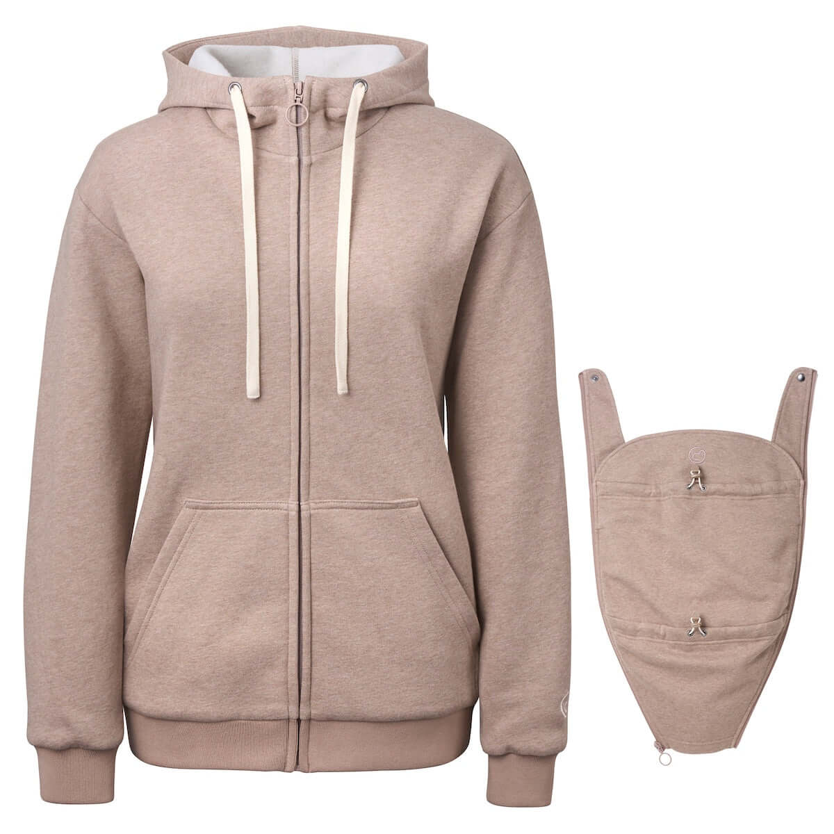Mamalila Babywearing hoodie London - Sand - Afbeelding 8