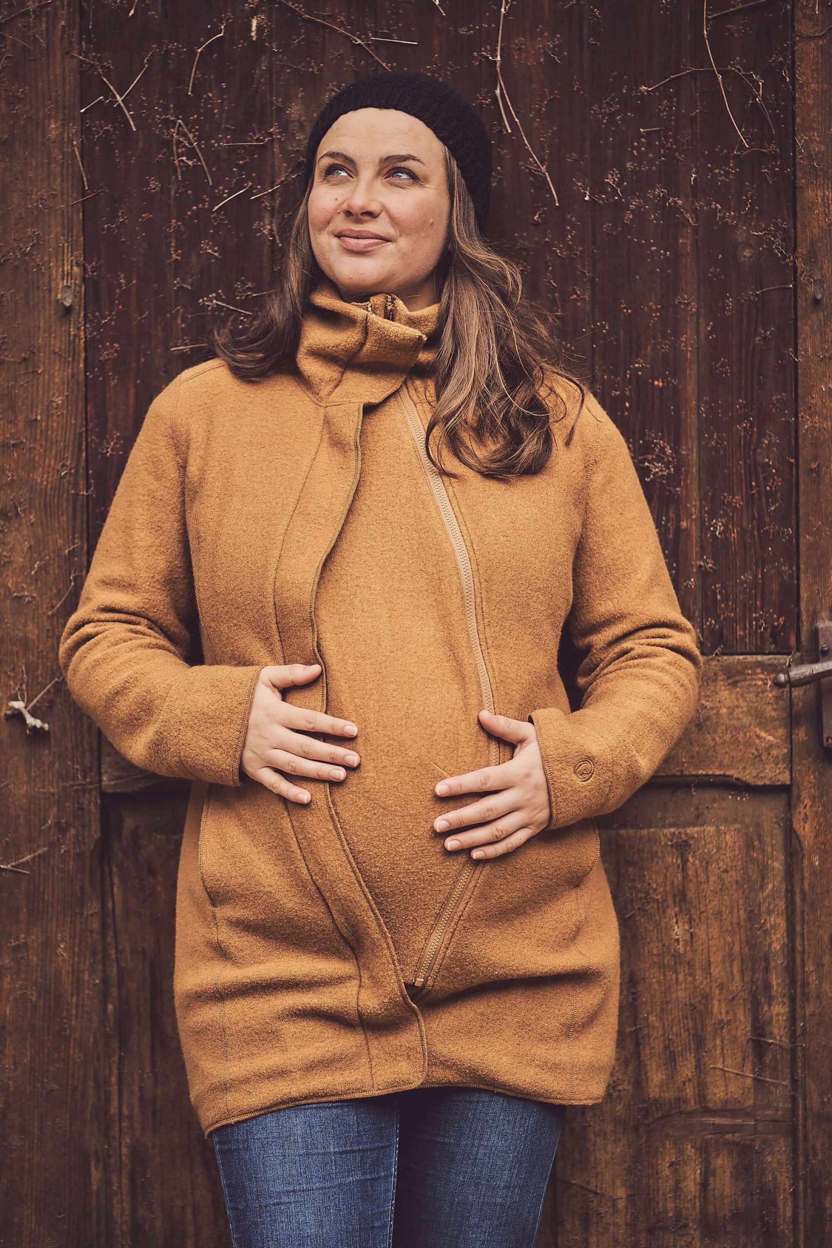 Mamalila Eco Wool Baby Draagmantel Oslo - Camel - Afbeelding 8