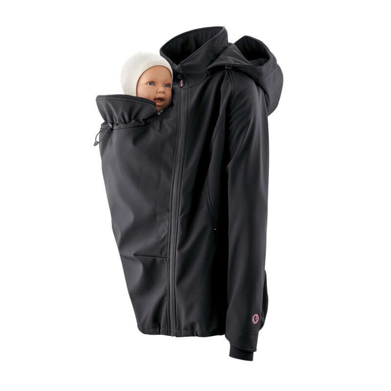 Mamalila Softshell Baby Draagjas Allrounder - Black - Afbeelding 4