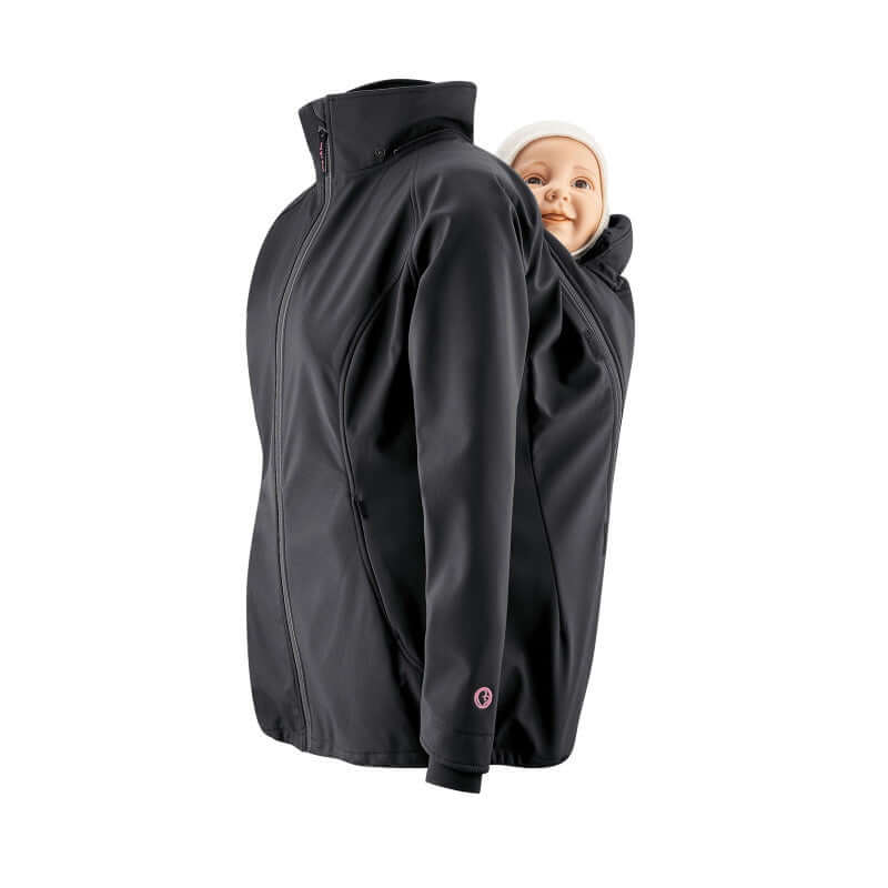 Mamalila Softshell Baby Draagjas Allrounder - Black - Afbeelding 6