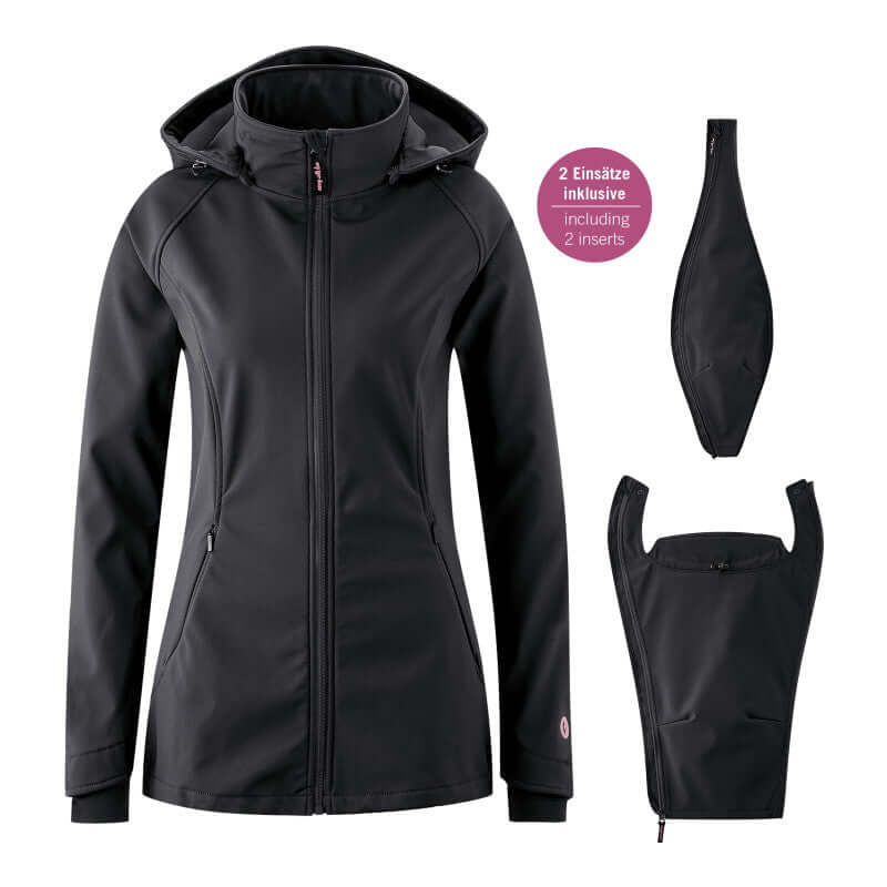 Mamalila Softshell Baby Draagjas Allrounder - Black - Afbeelding 7