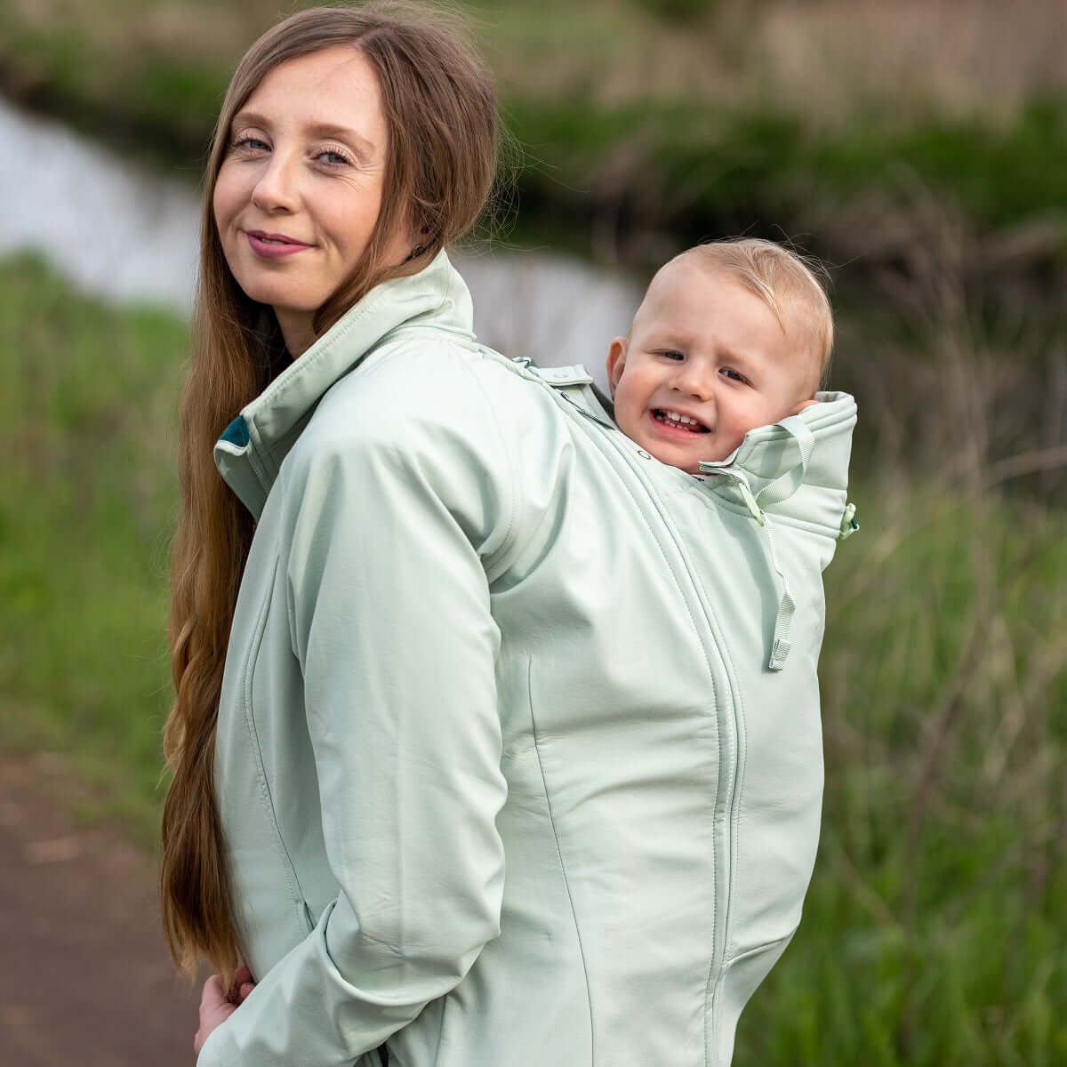 Mamalila Softshell Baby Draagjas Allrounder - Mint - Afbeelding 3