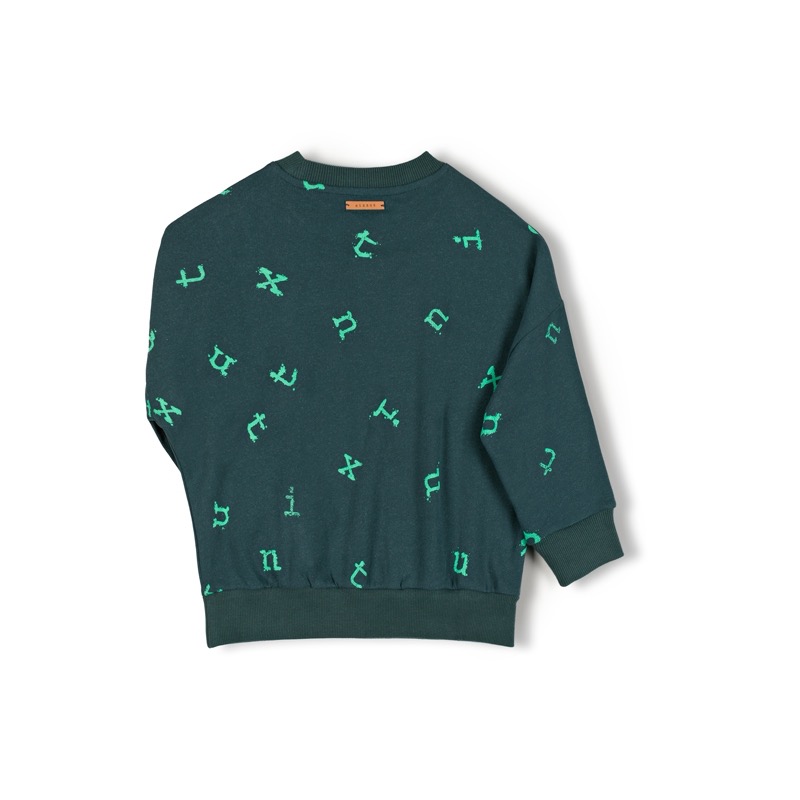 Nixnut Stamp Sweater Moss - Afbeelding 5