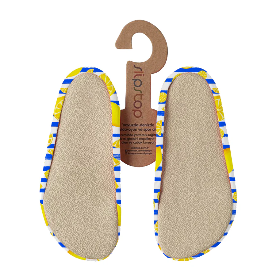 Slipstop Cello - Blauw wit gestreept met citroentjes - Afbeelding 3