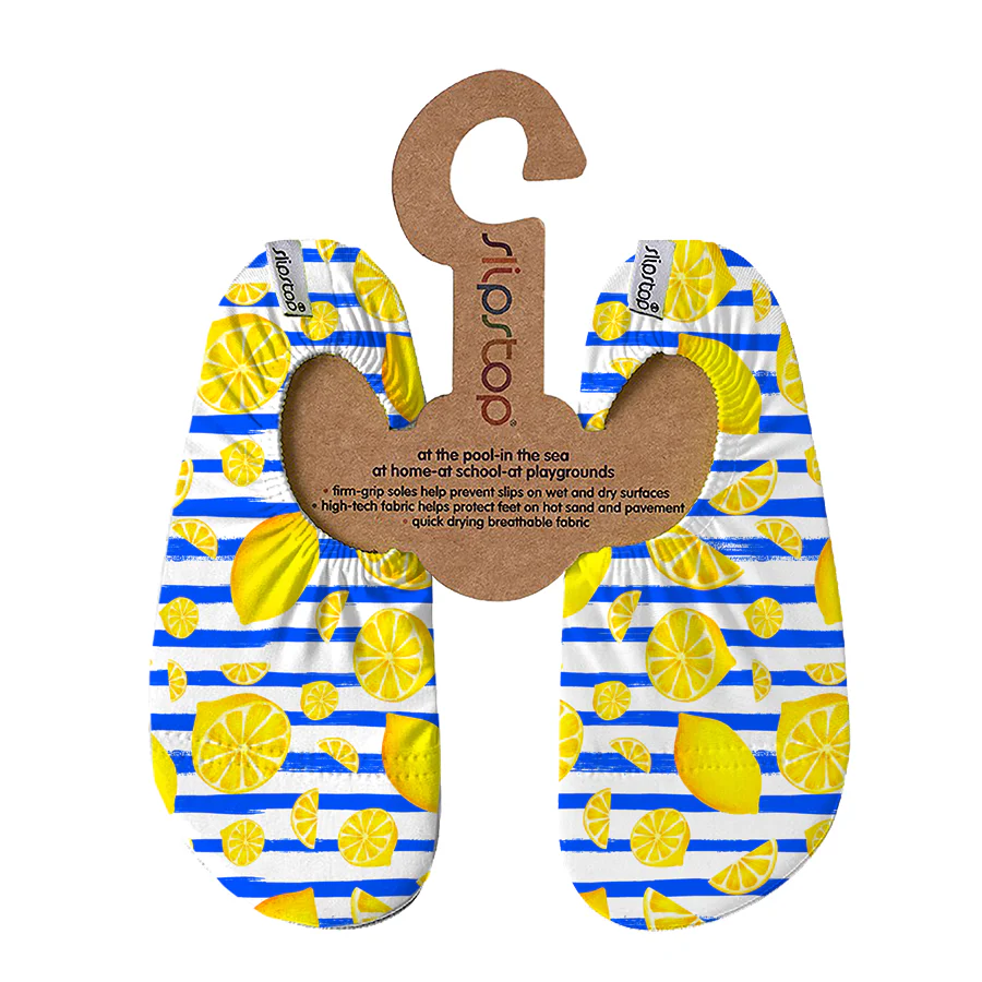 Slipstop Cello - Blauw wit gestreept met citroentjes - Afbeelding 2