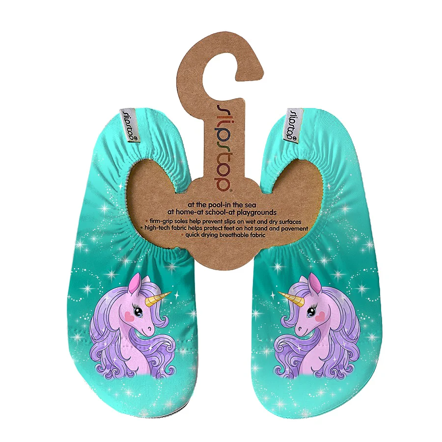 Slipstop Bellisima - Mintgroen met lila unicorn - Afbeelding 2