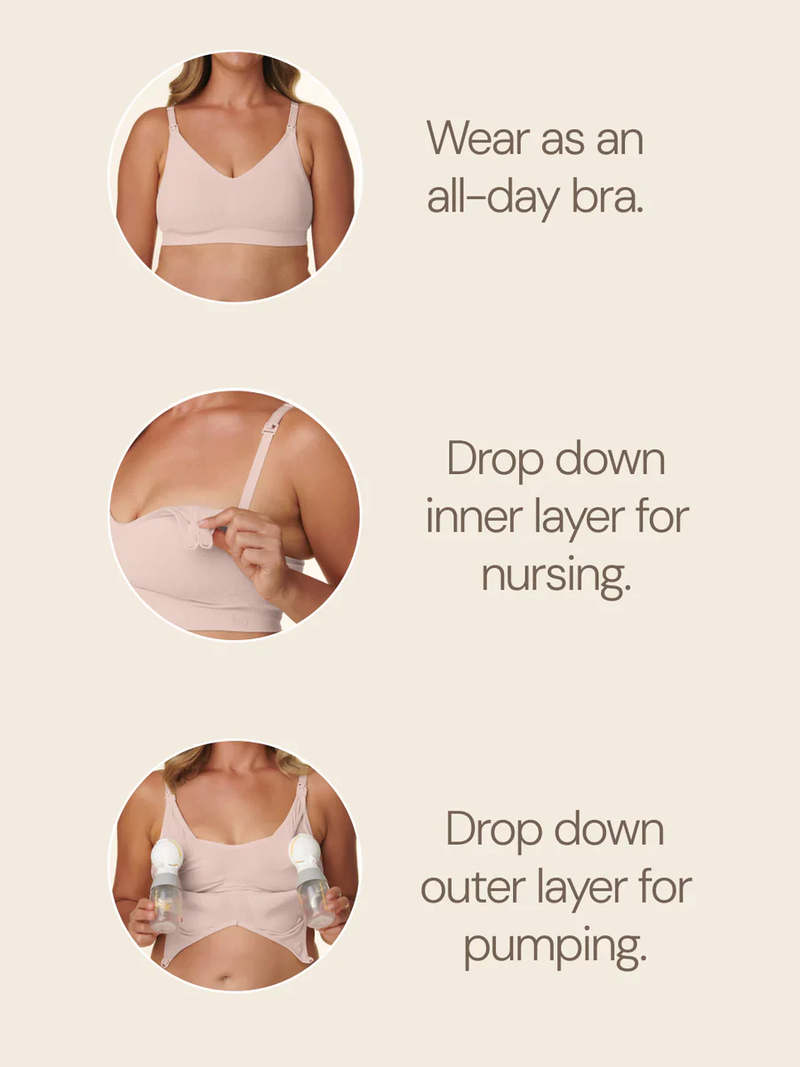 Bravado 3-in-1 Pumping & Nursing Bra borstvoedings- en kolfbeha - Afbeelding 9