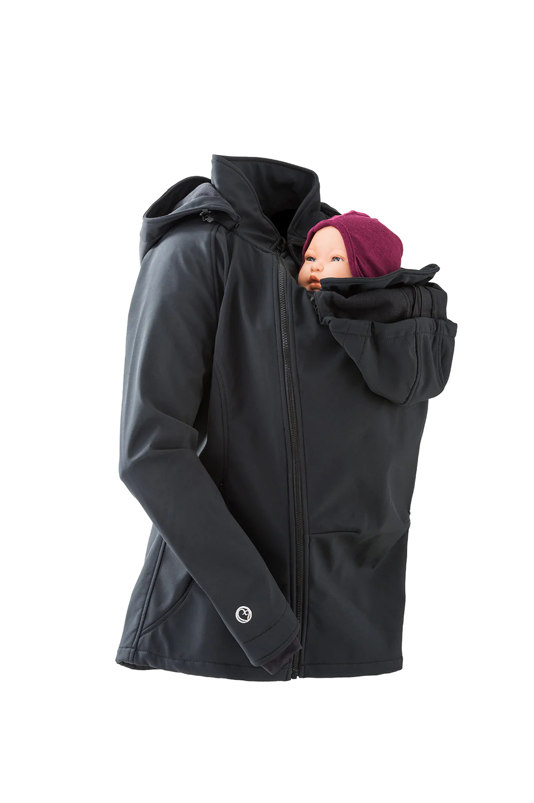 Mamalila Zwangerschaps- en draagjas voor vrouwen Allrounder Softshell - Black - Afbeelding 2