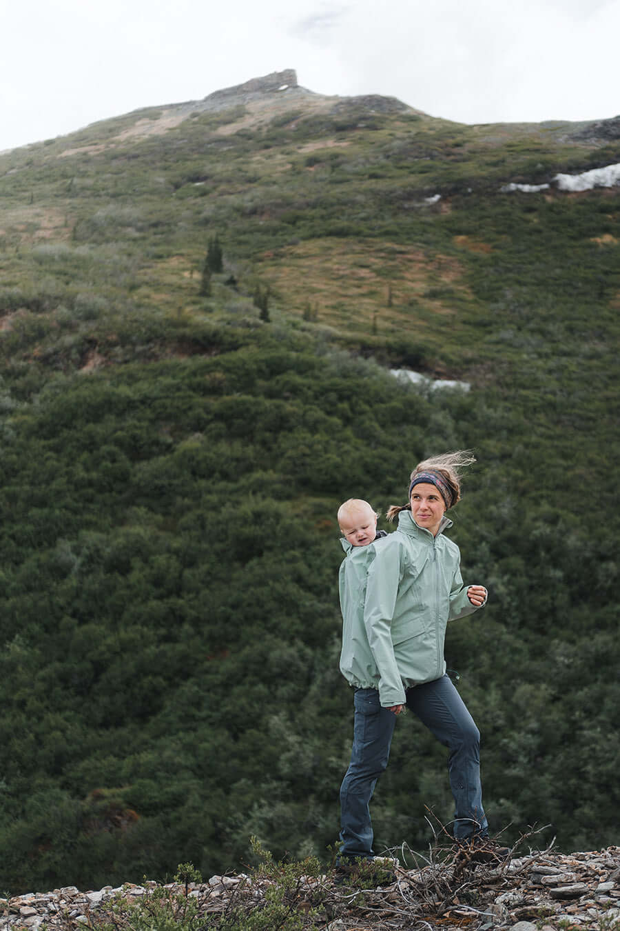 Mamalila Explorer Outdoor Baby Draagzak Jas - Mint - Afbeelding 6