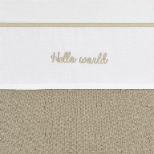 Meyco Laken Hello world – sand - Afbeelding 2