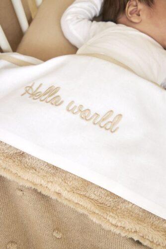 Meyco Laken Hello world – sand - Afbeelding 3