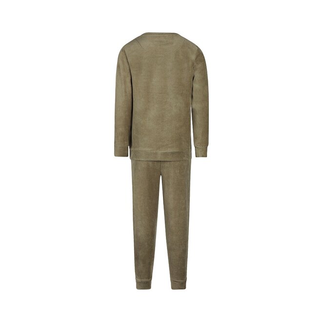 CharlieChoe Jongens Velours Set – Donker – Groen Draak - Afbeelding 3