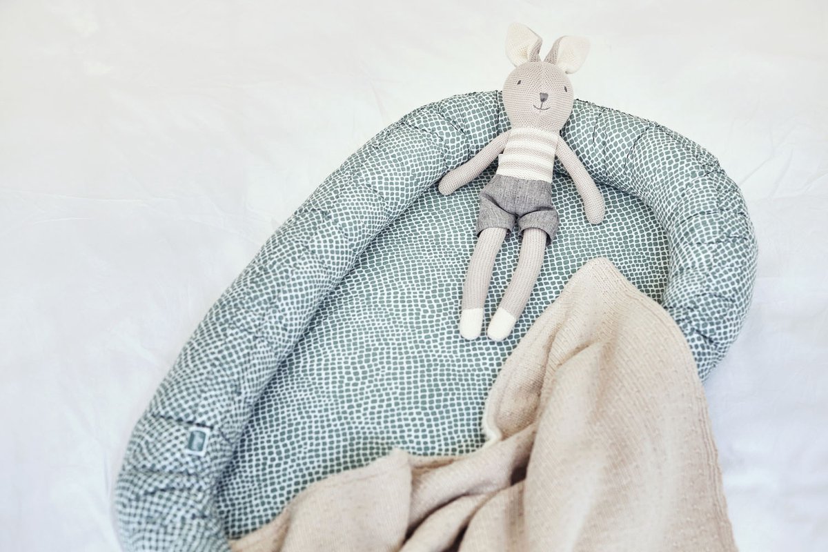 Jollein Babynest Snake 90x52cm – Ash Green - Afbeelding 4