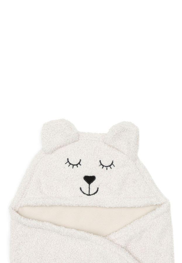 Jollein Wikkeldeken Bear Boucle – oatmeal - Afbeelding 5