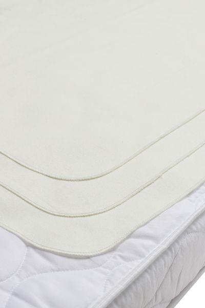 Meyco Flanellen molton onderlegger 68×75 cm – wit (3pack) - Afbeelding 2