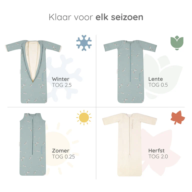 Puckababy The Bag 4 Seasons baby slaapzak (6-30mnd) – Bunnies - Afbeelding 3